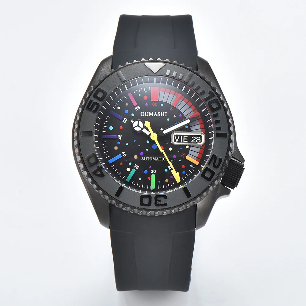 Xury automatic mechanical nh35 watch movement stainless steel waterproof watch luminous thumb200