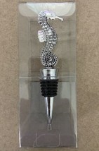 CBK  Seahorse Metal Bottle Stopper Chrome Colored Gift box 4.75 inches long - $13.68