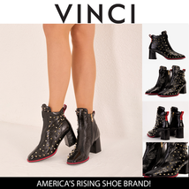 The Infanta Black Leather Block Heel Women Boot image 14