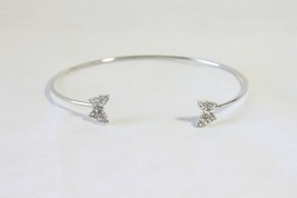 Bracelet (New) Butterfly - W/ Rhinestones - Silver 7-8 Adj - Rebel Misfits - £12.73 GBP