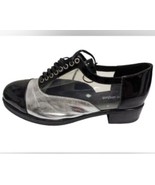 Jeffrey Campbell Black, Clear  &amp; Silver Lace-Up   Oxfords Size 7.5 - €51,58 EUR