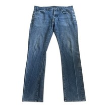 John Varvatos Men’s Bowery Slim Straight Jeans Sz 36x34 Dark Blue Denim ... - $552.67 MXN