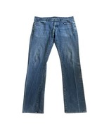 John Varvatos Men’s Bowery Slim Straight Jeans Sz 36x34 Dark Blue Denim ... - $29.65