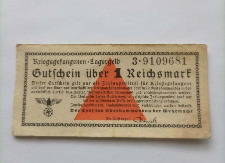 1 German Reichspfennig prisoner of war POW currency 1939 1944 lagergeld RARE 3 - £38.32 GBP