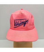 Vintage New Era NFL Minnesota Vikings Neon Pink Nylon Script Snapback Hat - $46.20