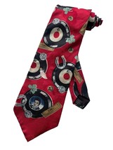 Men&#39;s The King of Rock and Roll The Memphis Flash Hillbilly Cat Necktie | Red | - £15.53 GBP