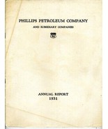 1931 Annual Report Phillips Petroleum Company and Subsidiary Companies  - £136.32 GBP