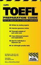 Cliff&#39;s Toefl Preparation Guide Bobrow, Jerry - £6.97 GBP