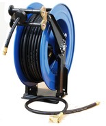 Auto Retractable 100&#39; Air Hose Reel Ceiling Wall Mount &amp; 100ft Rubber Ho... - $5,036.94 MXN
