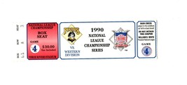 Vintage 1990 NLCS Game 4 Cincinnati Reds @ Pittsburgh Pirates Ticket Reds Win  - £23.45 GBP