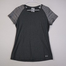 Under Armour Heatgear Fitted TShirt M Gray Short Sleeve Casual Athletic ... - £8.55 GBP