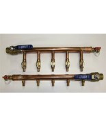 1&quot; Complete Copper Manifold 1/2&quot; Crimp Fit (With &amp; Without Valve) 2 Loop... - £68.12 GBP+