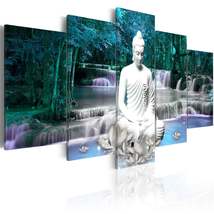 Tiptophomedecor Stretched Canvas Zen Art - Azure Prayer - Stretched &amp; Framed Rea - £67.24 GBP+