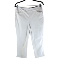 Chicos So Slimming Brigitte Slim Leg Pants Crop Stretch White Size 0.5 US 6 - £21.15 GBP