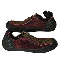 Five Ten Climbing Shoes 5.10 Mens US 8.5 Stealth C4 Maroon Suede Leather... - $51.82