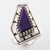 Unique Signé Argent Violet Jasper Bague - $181.80