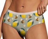 Lemon Bee Floral Panties for Women Lace Briefs Soft Ladies Hipster Under... - $13.99
