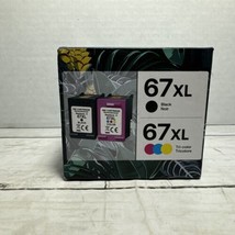 67XL  Black &amp; 67XL Color Ink Combo Replacement Cartridges - £25.89 GBP