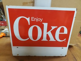 VINTAGE tin Enjoy  coke sign  16 x 14 BB - $176.37
