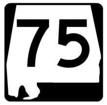 Alabama State Route 75 Sticker R4475 Highway Sign Road Sign Decal - £1.14 GBP+