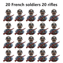 20pcs/lot WW2 Military French Soldiers Building Blocks Army Figures Toys #3 - £19.44 GBP