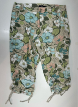 Tribal Womens Capris Size 12 Floral Hawaiian Cargo Pants - £14.28 GBP