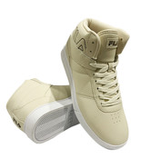 NWT FILA MSRP $94.99 AUTHENTIC MEN&#39;S IVORY MID TOP PLUS SNEAKERS SIZE 9 - £35.37 GBP