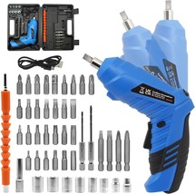 Cordless Electric Screwdriver, 3.6V Rechargeable Power Screwdriver With 47 Pcs - £28.54 GBP