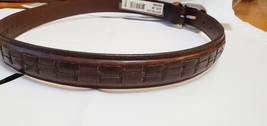 Boy&#39;s Oil Tanned Cowhide Leather Belt Size 20 Weave Pattern New W/O Tags - $11.60