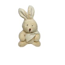 Dan dee Bunny Rabbit Beanie Ivory Plush With A Scarf 10" - $11.08