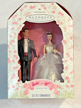 Hallmark Keepsake Barbie and Ken Bride Groom Wedding Day Christmas Ornam... - $14.85