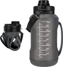Collapsible Water Bottle, 2L/64OZ Large Capacity with Straw Half Gallon Silicone - $32.47