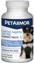 PetArmor Canine Aspirin: Liver Flavored Chewable Pain Relief for Small Dogs - £13.39 GBP+