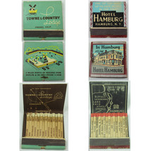 2 Vintage Printed Stick Matchbooks Hotel Hamburg NY Towne Country Lodge ... - £15.84 GBP