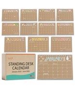 Doodle Kraft Small Desk Calendar | 2025-2026 | Standing Flip Calendar - $27.15 CAD