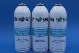Enviro-Safe Auto A/C Replacement Refrigerant with Stop Leak 3 cans - £21.86 GBP