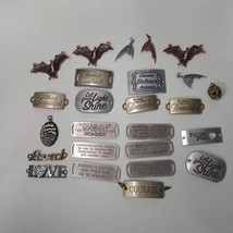 Pendant Lot of 25 Bat Charms Motivational Sayings Jewelry Making Lot - £9.04 GBP