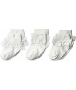 Jefferies Socks Baby Girls Fancy Lace Eyelet Trim White Turn Cuff Ankle ... - $16.45 CAD
