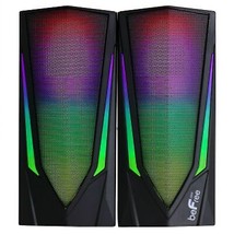 beFree Sound 2.0 Computer Gaming Speakers with LED RGB Lights - £52.25 GBP