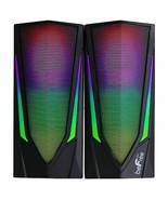 beFree Sound 2.0 Computer Gaming Speakers with LED RGB Lights - £52.55 GBP