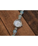 Vintage Kyocera Lady&#39;s Personalized Dress Watch 1F20-1040 crystal bracel... - £29.42 GBP