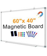 Large Magnetic Dry Erase Whiteboard, 60&quot;X40&quot; White Board for Wall with L... - $12,315.68 MXN