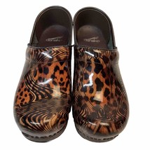DANSKO Leopard print patent leather Professional clogs shoes 7  Italy - £20.81 GBP