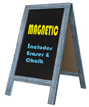 Tektrum Rustic Wood Magnetic Sidewalk Chalkboard Sign Board 20&quot;x40&quot;-Rust... - £47.37 GBP