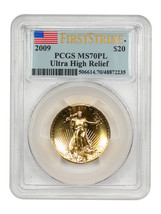 2009 $20 Ultra High Relief Double Eagle PCGS MS70PL (First Strike) - £5,597.24 GBP