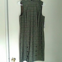 Apt. 9 plaid sleeveless dress size Med black white - $28.66