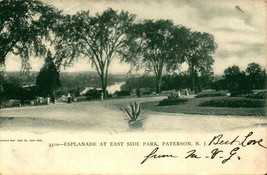 Esplanade at East Side Park Paterson New Jersey NJ Posted 1905 UDB Postcard BK51 - £4.74 GBP