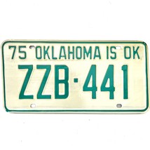 1975 United States Oklahoma Tulsa County Passenger License Plate ZZB-441 - €11,20 EUR