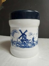 Vintage Tobacco Humidor Canister Jar VALKENSWAARD Holland Opaline Glass ... - $18.80