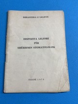Old Albania Book BROCHURE-E.HOXHA-DISPOZITA Ligjore Sherbimin STOMATOLOGJIK-1974 - £9.34 GBP